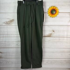 Joie Women's Dark Green Elastic Waist Drawstring Wide Leg Pants XS